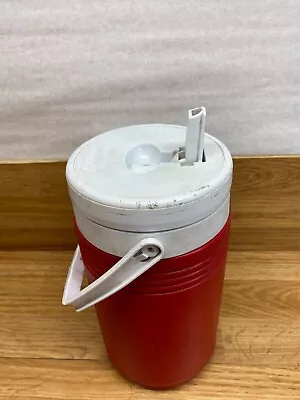 Vintage Coleman Plastic Red 1/2Gal Water Jug Juice Cooler Indoor Outdoor • $9.50