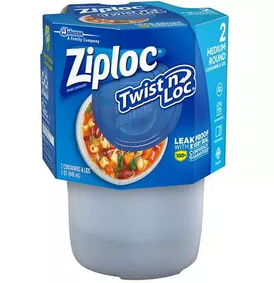 $17.38 • Buy Ziploc Twist 'N Loc Food Storage Containers - Quart Size - 2 Ct - Pack Of 3