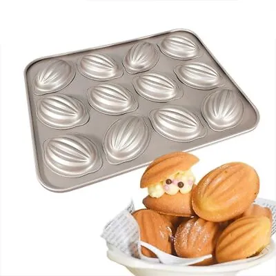 6/9/12 Cavities Cake Mould Madeleine Pan 3D Olives Shaped Pastry Baking Tray UK • £7.42