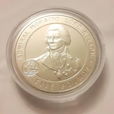 Rare 2008 Freeadmiral Horatio Lord Nelson Silver Guernsey Proof £5 Coin👇🏻 • £24.50