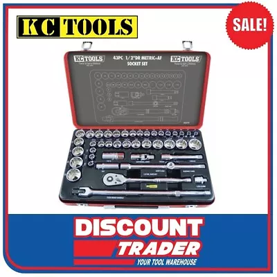 KC Tools 43 Piece 1/2  Drive Metric & AF Socket Set - A13170 • $289