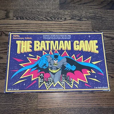 A1109 Vintage 1989 THE BATMAN GAME 50th Anniversary Edition Board Game • $17.99