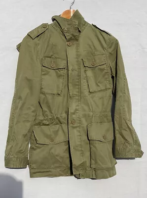 J.Crew Women's Boyfriend Fatigue Jacket Safari Jacket W/ Hood Size XS EUC • $39.99