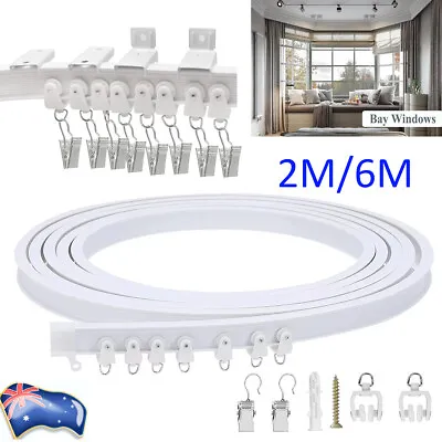 Flexible Caravan Curtain Track Bendable Straight Window Ceiling Slide Rod Rail • $21.59