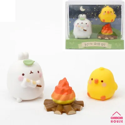 Molang Bonfire Camping Figure Set Korean Toy • $16.90