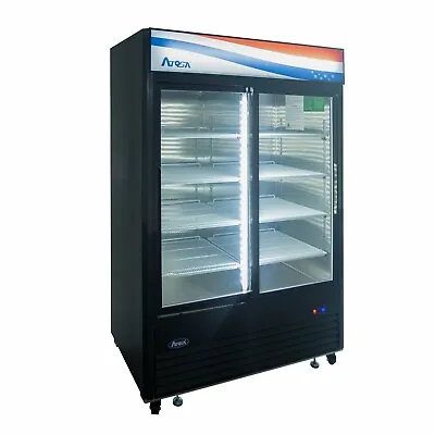 Atosa MCF8727GR 54  Two Section Two Glass Door Refrigerator Merchandiser Cooler • $2934