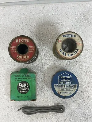 VINTAGE Mixed Lot  Solder Spools (Murdock Kester) Kester Paste • $50