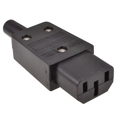 IEC C13 Female Inline Rewirable Socket Kettle Lead Power Adapter Plug 10A • £2.77