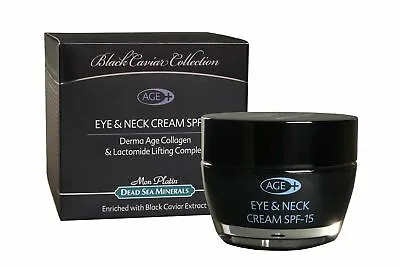 Mon Platin Dead Sea Collagen AGE + Eye & Neck Cream SPF15 Enriched Black Caviar  • $39.95