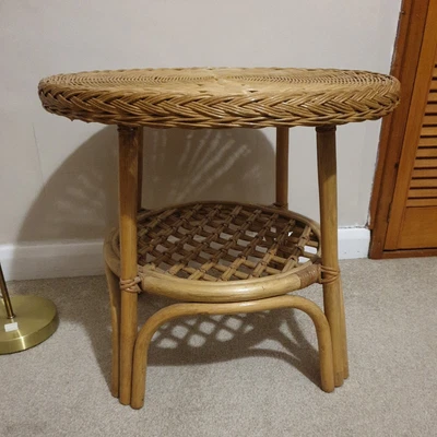 £45 • Buy Retro Vintage Bamboo/rattan Coffee Table NR Croydon 