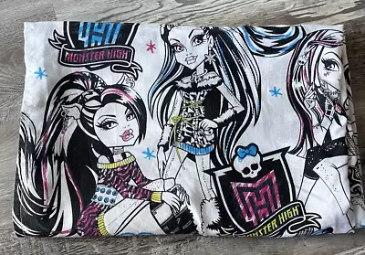 Mattel Monster High Ghouls Rule Twin Flat Sheet  2012 Franco Manufacturing  • $15