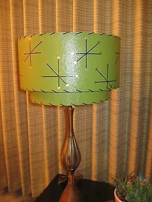 Mid Century Vintage Style 2 Tier Fiberglass Lamp Shade Modern  Starburst  O2I • $135