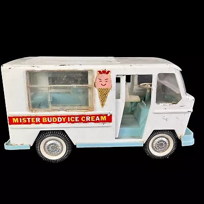 Vintage 1960's Buddy L Pressed Steel Mister Buddy Ice Cream Van Truck • $225