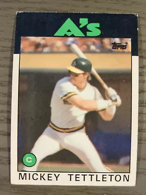 Mickey Tettleton - Rookie - 1986 Topps #457 - Oakland A's - Buy More And Save! • $1.31
