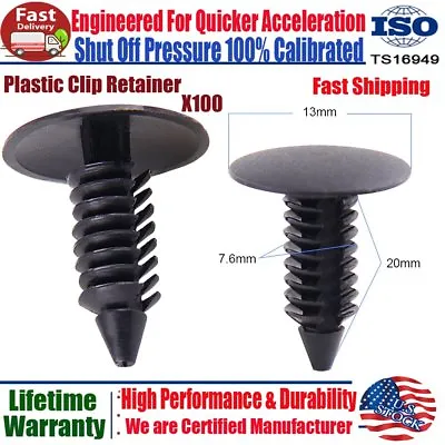 100Pcs Plastic Clip Trim Car Auto Push Pin Rivet Bumper Fastener Panel Retainer • $10.99