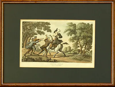£30 • Buy Etching By Thomas Rowlandson. Titled  Doctor Syntax Stopt By Highwaymen 