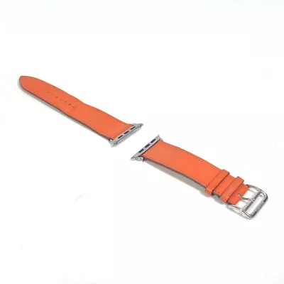 HERMES Apple Watch Series 6 Replacement Belt For 1.7   Wristwatch Swift Orange • $495