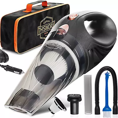 Portable Car Vacuum Cleaner: High Power Corded Handheld Vacuum W/ 16 Foot Cable  • $62.76