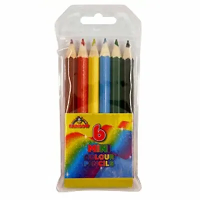 12 Mini Colouring Pencils (2 Packs Of 6) / Kids Toys Party Bag Fillers Lucky ... • £2.69