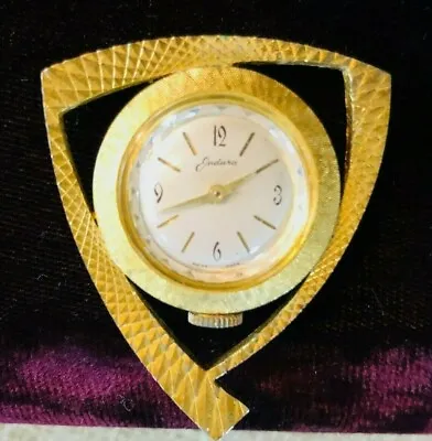 Vintage Edura Swiss Gold Tone Mid Century Modern Pendant Watch • $39.98