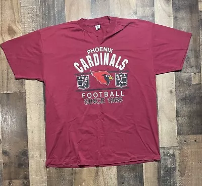 Vintage 80s 90s Phoenix Cardinals Cut V Neck  Football 1988 T-shirt Sz XXL • $23.99