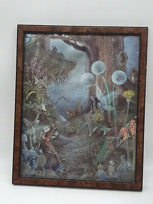 Vintage Dufex Fairy Foil Art Picture By Jean & John Henry *framed* • $23.50