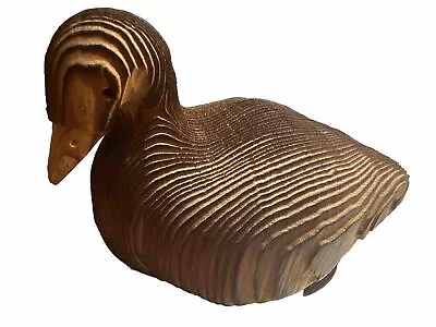 Vintage Hand Carved Wood Duck Kadian Crafts Ltd Canada • $9.99