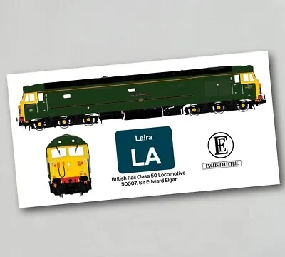 British Rail Class 50 Fridge Magnet 50007 Sir Edward Elgar GWR Green Locomotive • $7.47