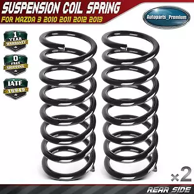 2pcs Rear Side Coil Spring Set For Mazda 3 2010 2011 2012 2013 2.3L Turbocharged • $39.99