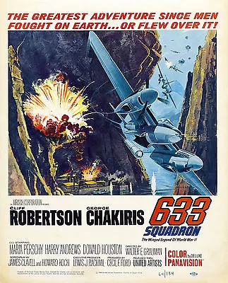   633 Squadron   Cliff Robertson..Classic Movie Poster.. Various Sizes • £4.49