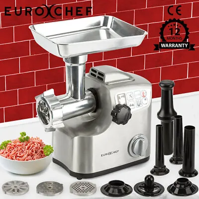$167 • Buy 【EXTRA10%OFF】EuroChef Meat Grinder Electric Mincer Sausage Filler Kebbe