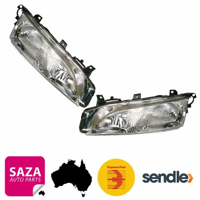 Pair Of Manual Halogen Headlights For Ford Fairlane/Fairmont NF/NL/EF/EL 1994-98 • $289.68