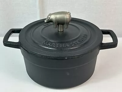 Martha Stewart Collection 2-Qt. Enameled Cast Iron Dutch Oven With Pig Finial • $39.99