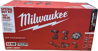 Milwaukee 2691-26XC M18 6-Tool Combo Kit - Brand New (9254892) • $499.95