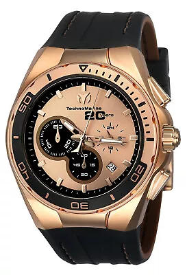 TechnoMarine TM-116001 Cruise Steel 45mm Rose Gold Watch 2 Straps  • $149