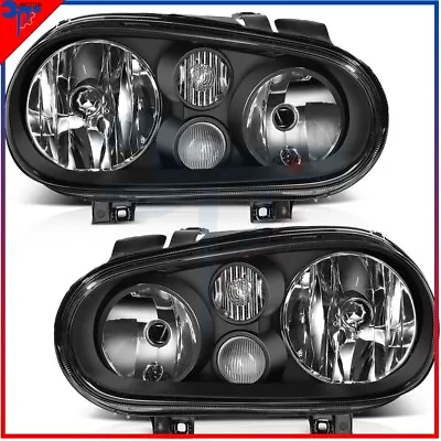 $82.99 • Buy Headlights Assembly For VOLKSWAGEN VW GOLF CABRIO 1999-2006 Black Housing