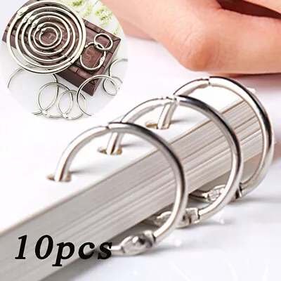 50X Split Rings Binding Metal Loop O Ring Hinged Book Binder Album Key Chain LOT • £2.47