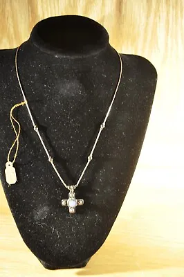 16 Inch Vintage Opal Handmade Cross Necklace Unique Design Beautiful Fashion • $40