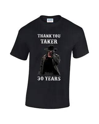 Men's WWF/WWE Undertaker Wrestling T-Shirt  Thank You Taker 30 Years  (Bargain) • £13.99