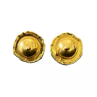 Jean Mahie 22k Free Form Gold Earrings • $2800