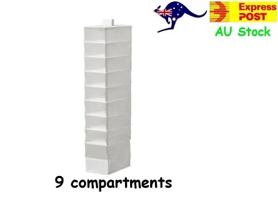 IKEA SKUB Hanging Storage Organiser Shoes Clothes Rack 9 Compartments Wardrobe • $29.99