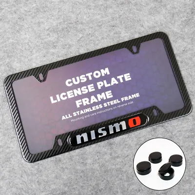 For Nismo Sport Front Or Rear Carbon Fiber Texture License Plate Frame Cover • $29.99