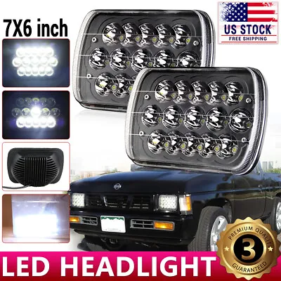 $38.59 • Buy Pair 7x6  LED Headlights Replacement H6054 For Nissan Pickup Hardbody 1983-1997