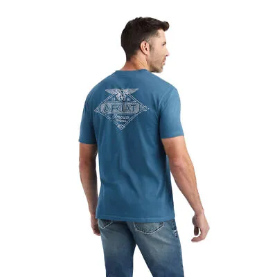 Ariat Men's Work Eagle Steel Blue T-Shirt 10042645 • $24.97