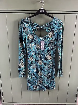 Cotton Club  Multicoloured Dress Long Sleeves Sze 12 Nwt  • £7