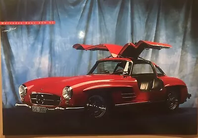 Mercedes Benz 300 SL Red Car Poster Very High Quantity Rare Staud Of Germany • $39.95