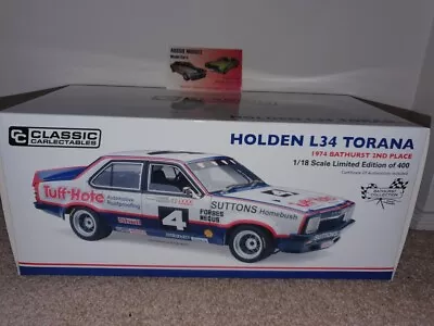 1:18 Classic Holden LH L34 Torana #4 Bob Forbes / Wayne Negus 1974 Bathurst 1000 • $399.95