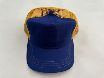 New Vintage Von Dutch Adjustable Blue Yellow Trucker Hat Cap One Size • $29.99