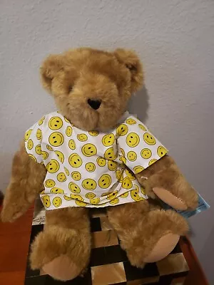 Vermont Teddy Bear Jointed Leg Smiley Face Hospital Gown  • $23.90