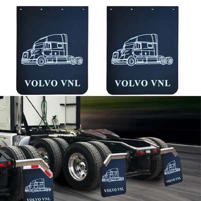 $61.90 • Buy Black 24'' X 30'' Mud Flaps For Trucks Trailers Semi-Trucks W/ Logo Rubber 2 PCS